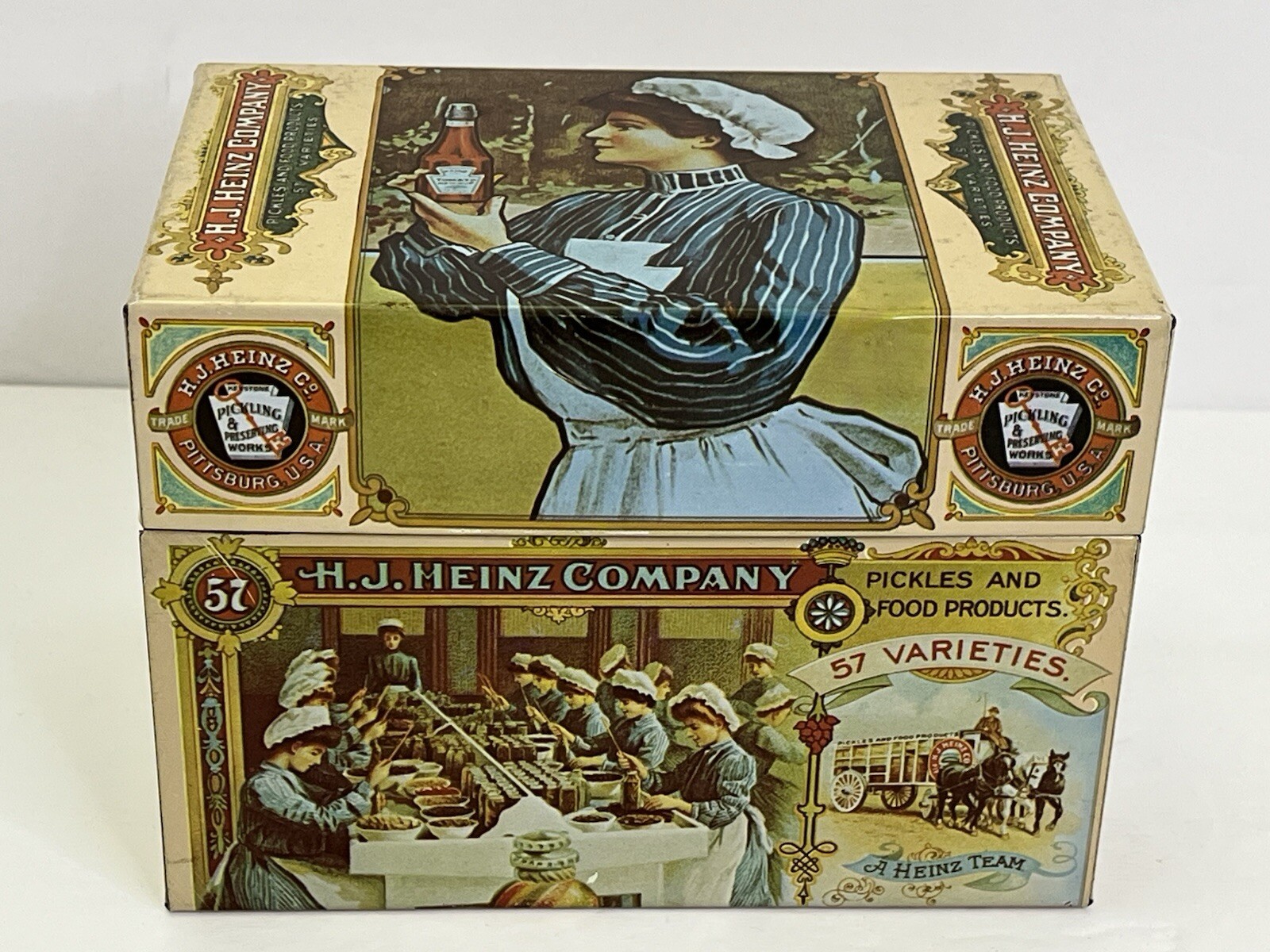 Vintage H.J. Heinz Company 1977 Metal Recipe Box Collectors Tin Advertising