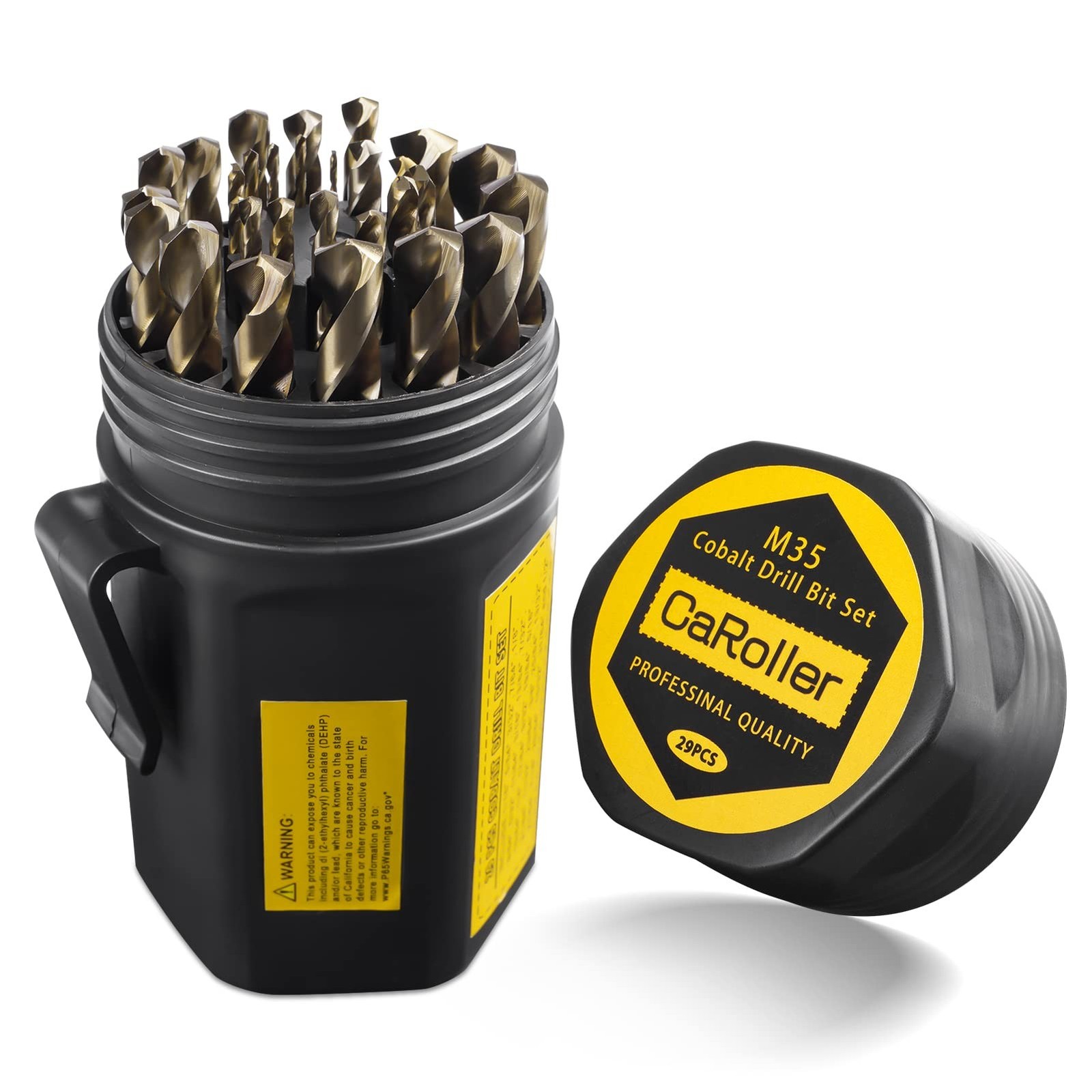 Cobalt Drill Bit Set 29-Piece M35 Cobalt Steel Metal Drill Bits Durable Round...
