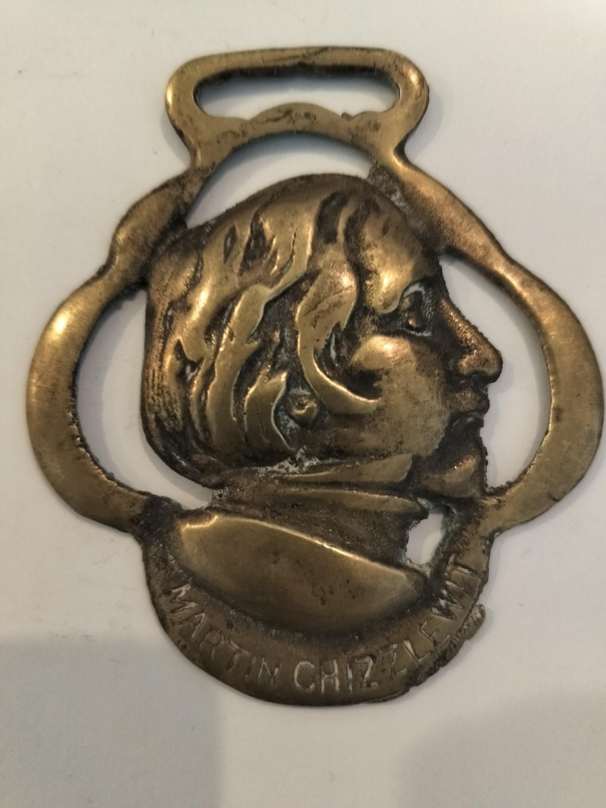 Vintage Brass Martin Chuzzlewit Plaque – Charles Dickens