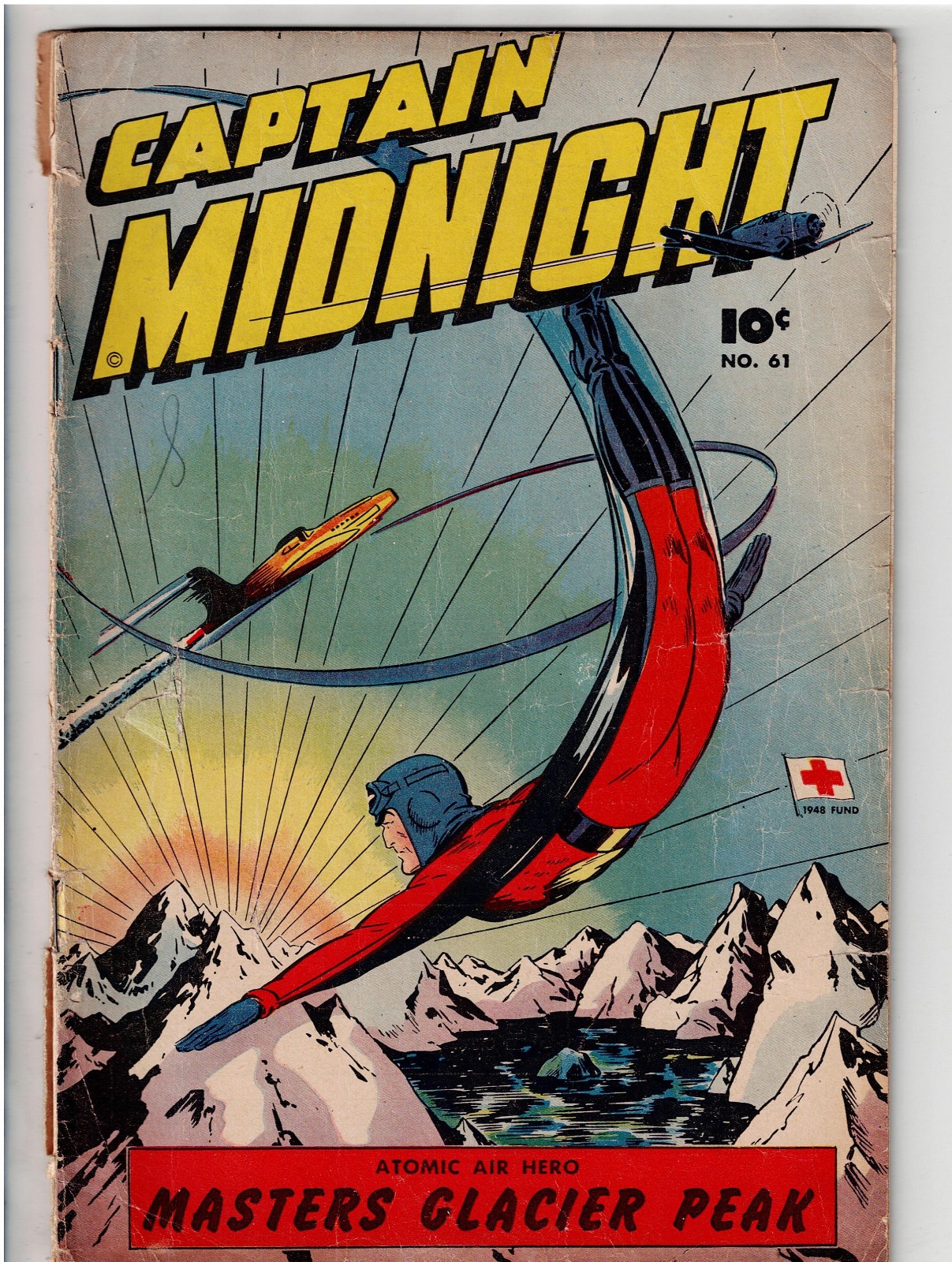 CAPTAIN MIDNIGHT #6 (1948) GVG COVER ATTACHED RARE GOLDEN AGE