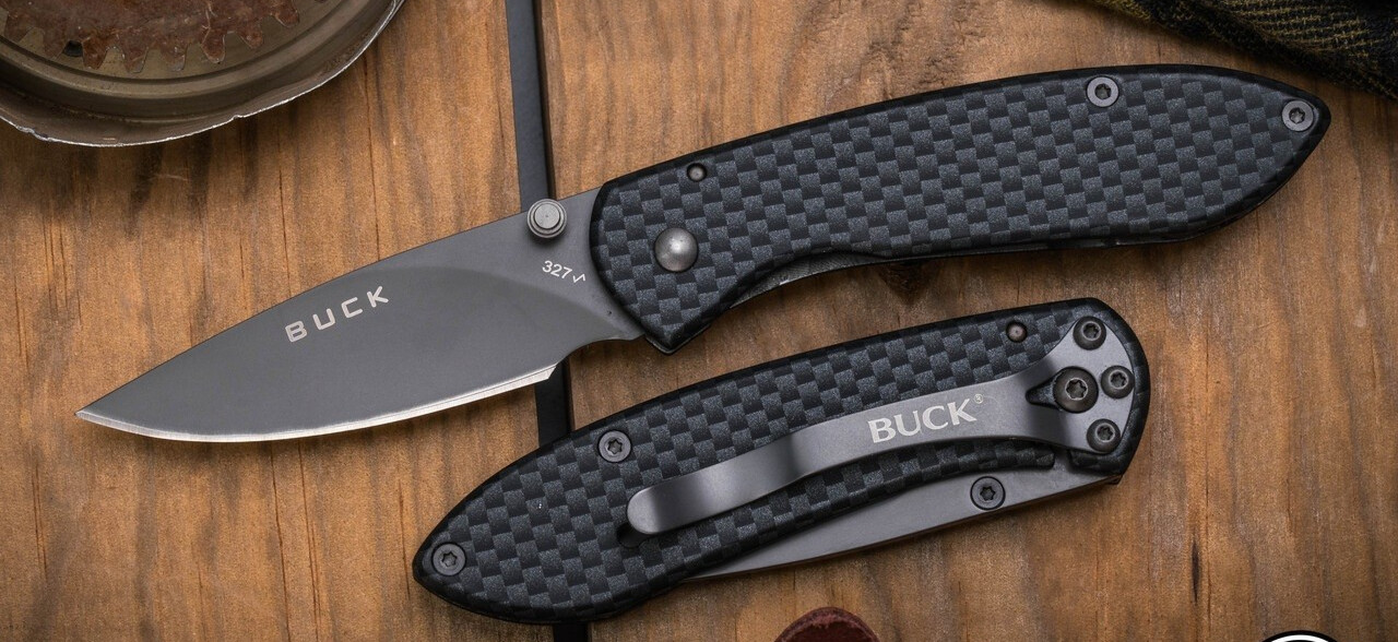 Buck Knives 327CFS CARBON FIBER Nobleman Gentleman’s Folding Knife *NEW IN BOX*