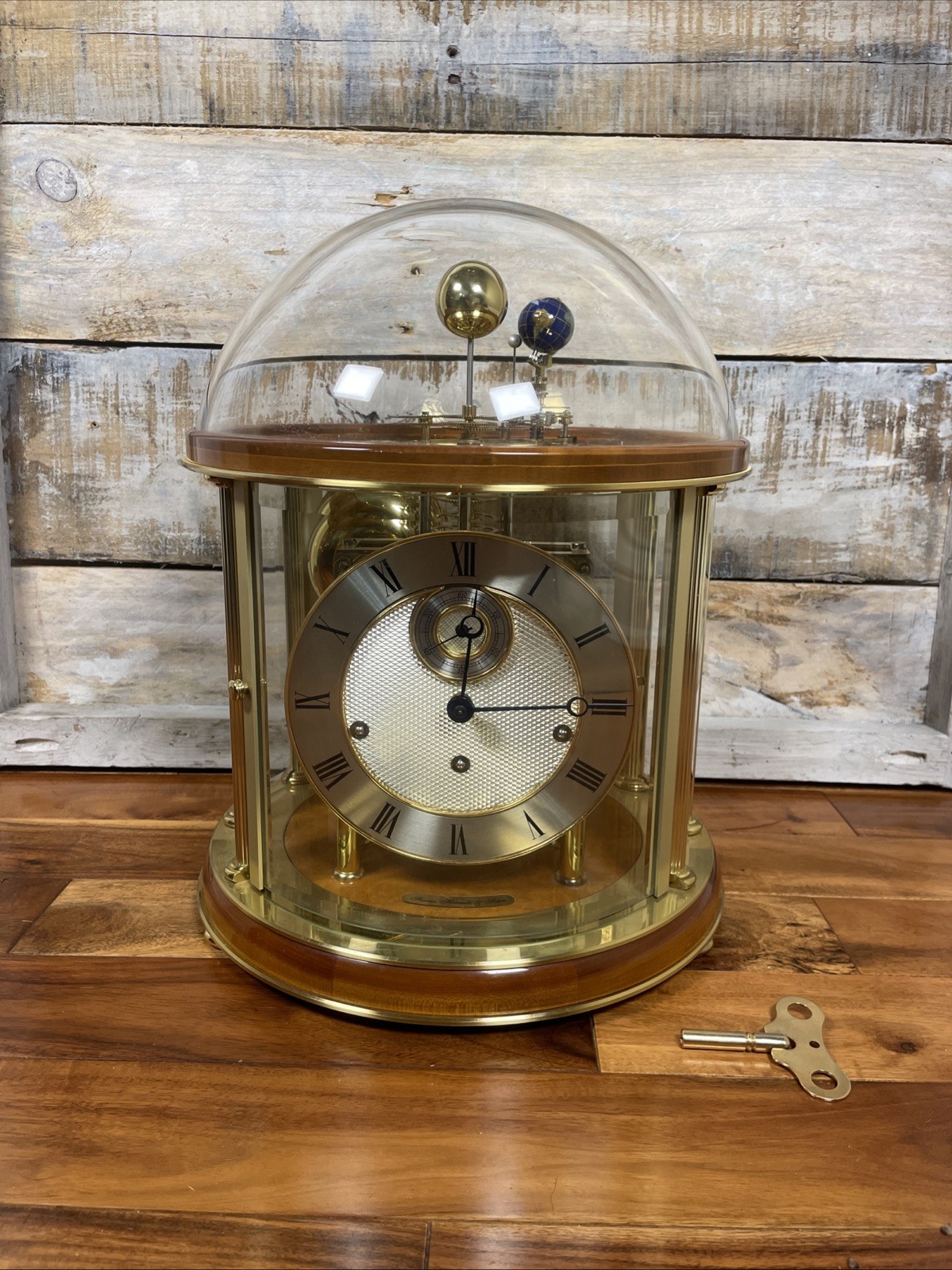 Franz Hermle Orrery 4 Bell Strike Calendar Clock 352-070SK ~ 11 Jewels~ Tested Franz Hermle Orrery 4 Bell Strike Calendar Clock 352-070SK ~ 11 Jewels~ Tested