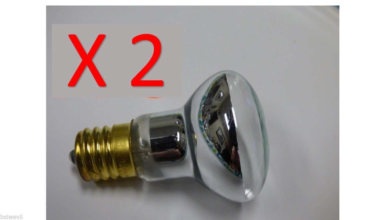 2 PACK R39 E17 LAVA LAMP REPLACEMENT BULB 25 WATT REFLECTOR TYPE 