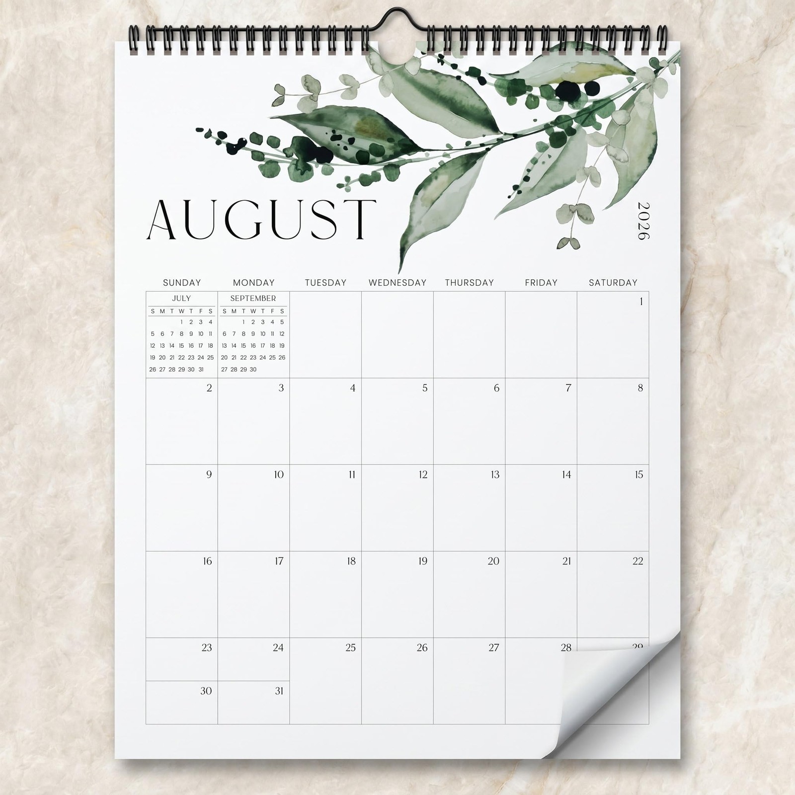 Aesthetic 2026-2027 Wall Calendar - Runs from June 2026 Until December 2027