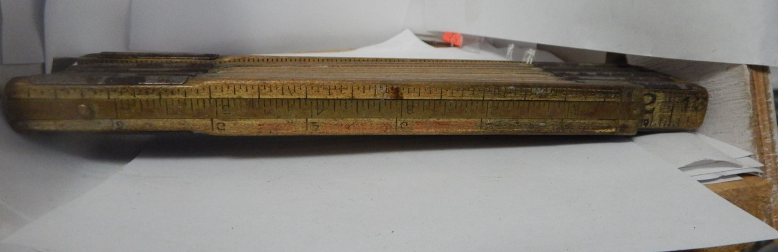 vintage 3 foot fold up wood ruler-Lufkin with 6\