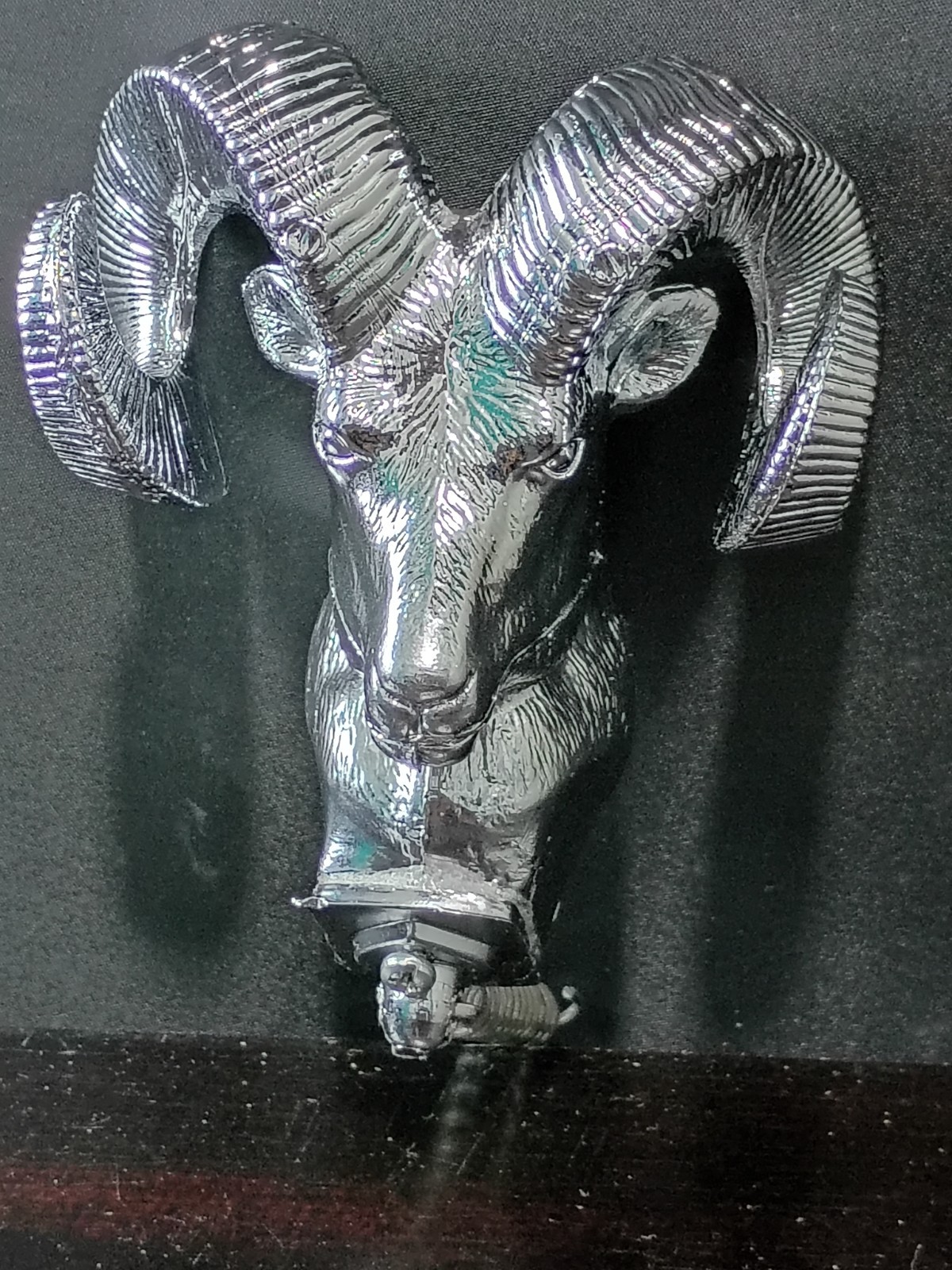 Dodge Ram Hood Ornament Ram Head 1981-1993 Ram Charger -chrome aftermarket