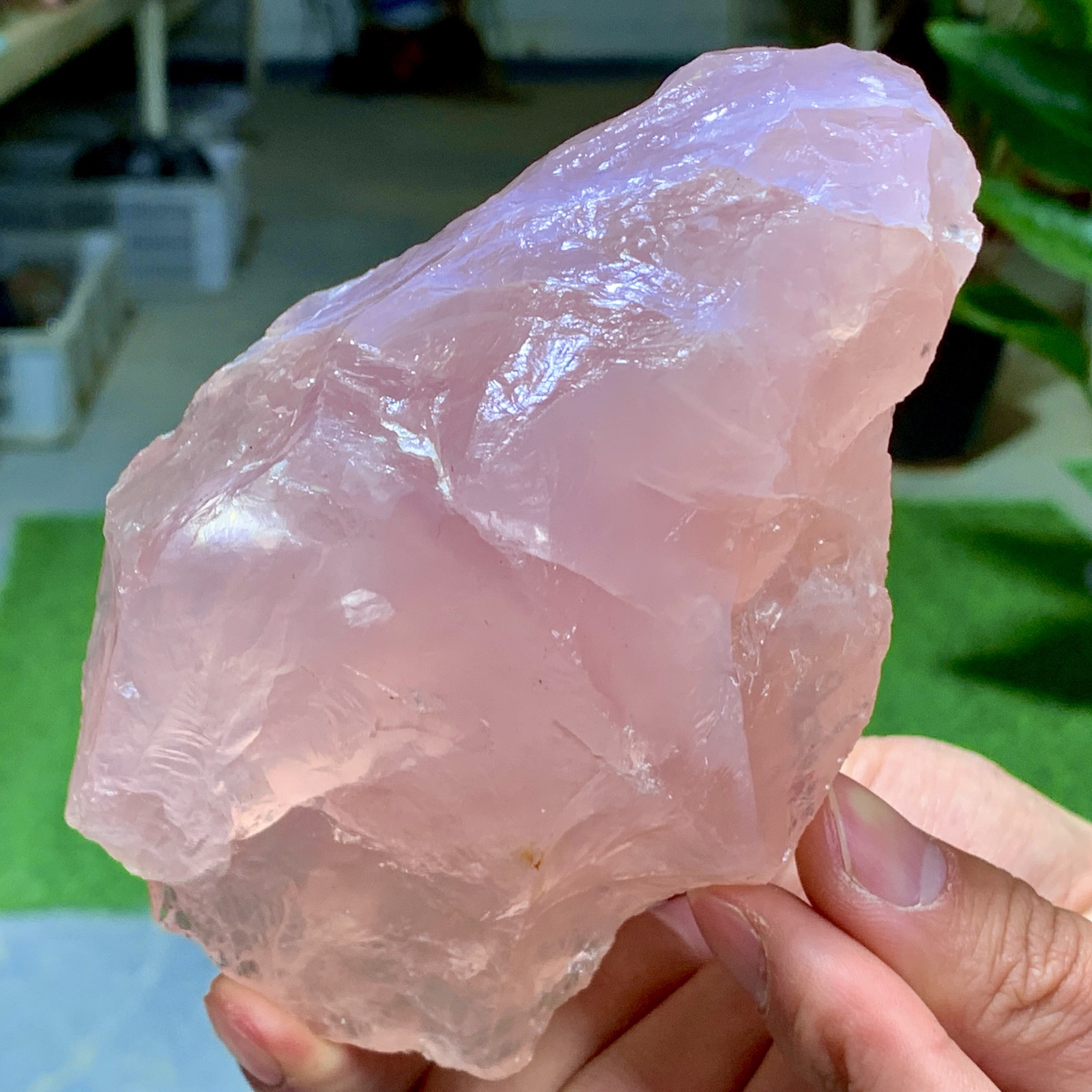 1.26LB Natural Pink Rose Quartz Crystal Rough raw stone