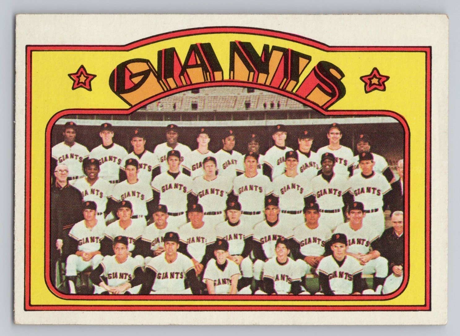 1972 Topps Giants Team Card #771 San Francisco Giants EX