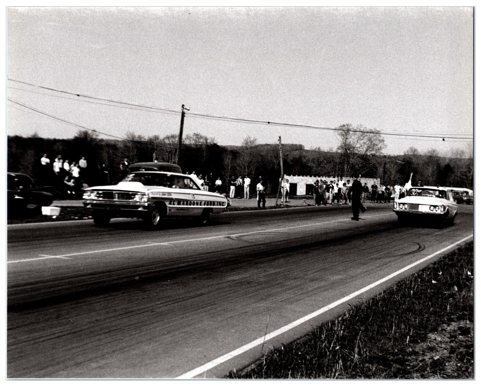 Super Stock Dragsters - 1960s Action Shot Drag Racing Photo (8\