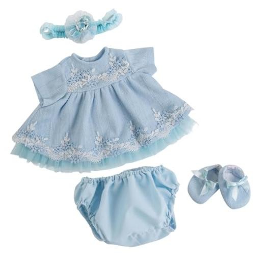 Reborn Baby Dolls Clothes Girl Blue Baby Doll Clothes 17-20 Inches Blue Dress
