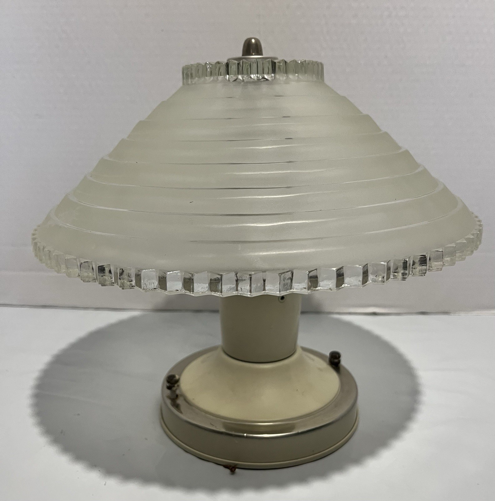 Imperialites MCM Ceiling Light Fixture w/ UFO Style Glass Shade 1950\'s-1960\'s
