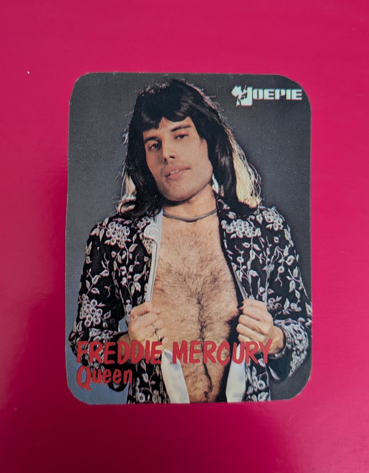 1976 JOEPIE Magazine Insert sticker Card Freddie Mercury Queen ROOKIE Era SCARCE 1976 JOEPIE Magazine Insert sticker Card Freddie Mercury Queen ROOKIE Era SCARCE