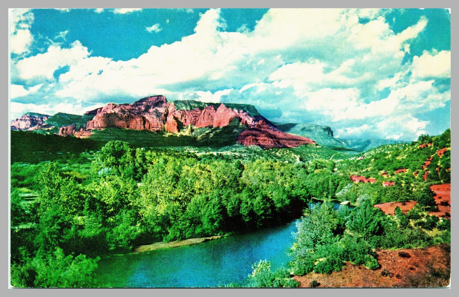 Oak Creek Landscape Arizona Near Sedona AZ Chrome 1950s Vintage UNP Postcard