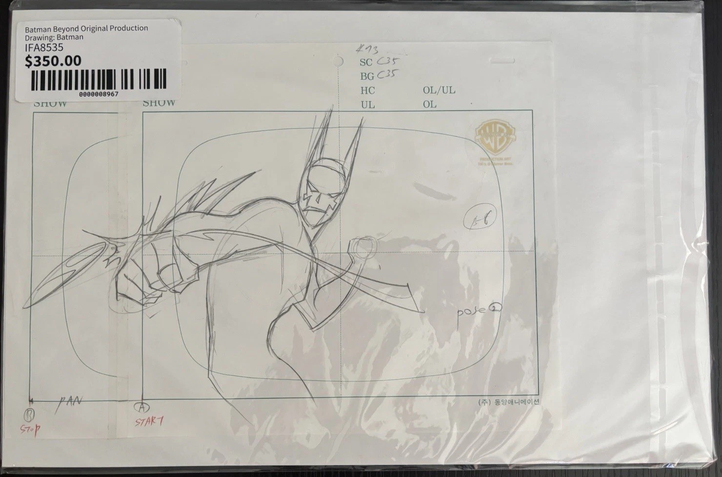 Batman Beyond-Original Production Drawing