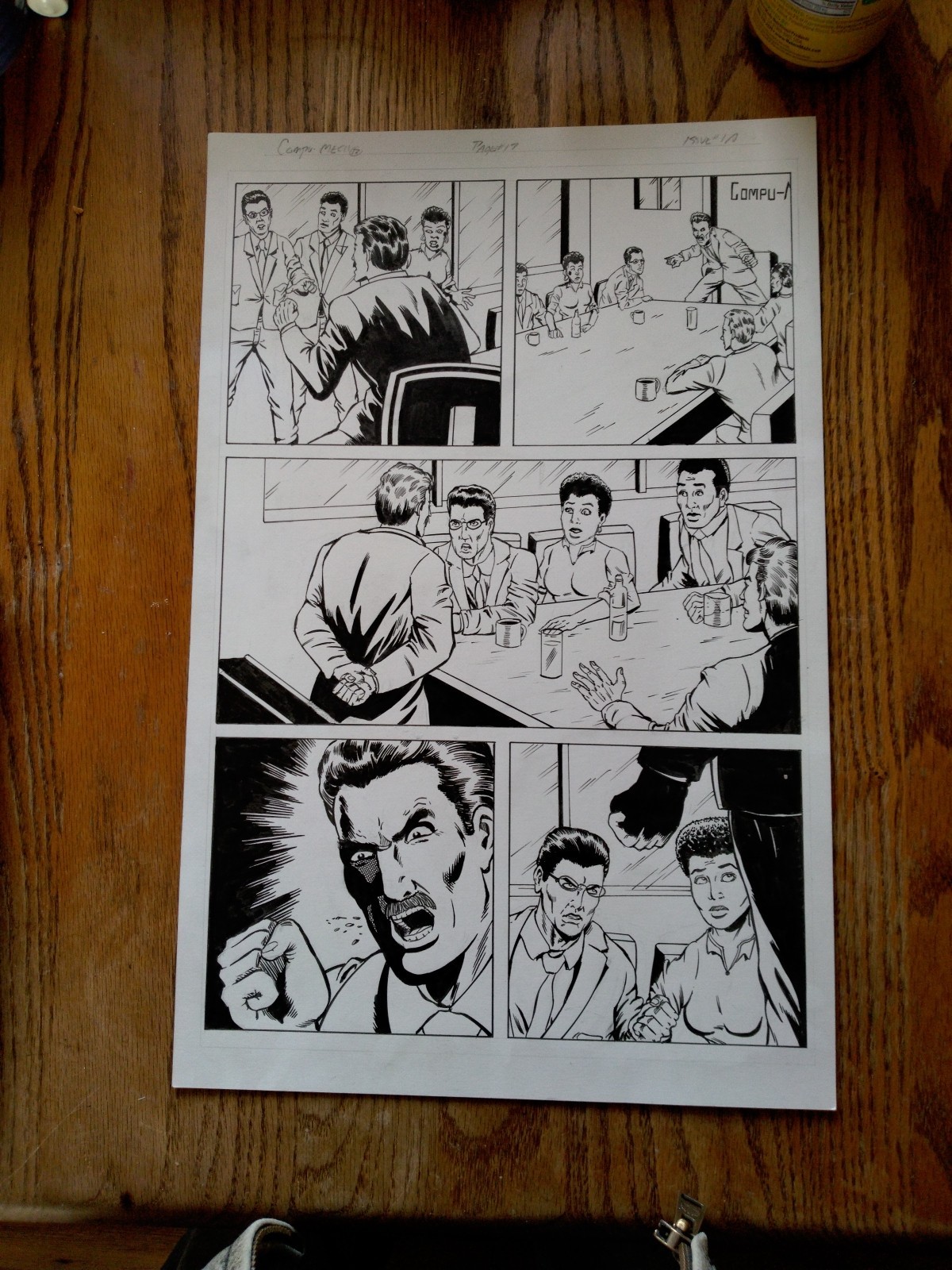 Original Artwork Compu-M.E.C.H. Page #17 Issue #1 By Theodore Riddle 