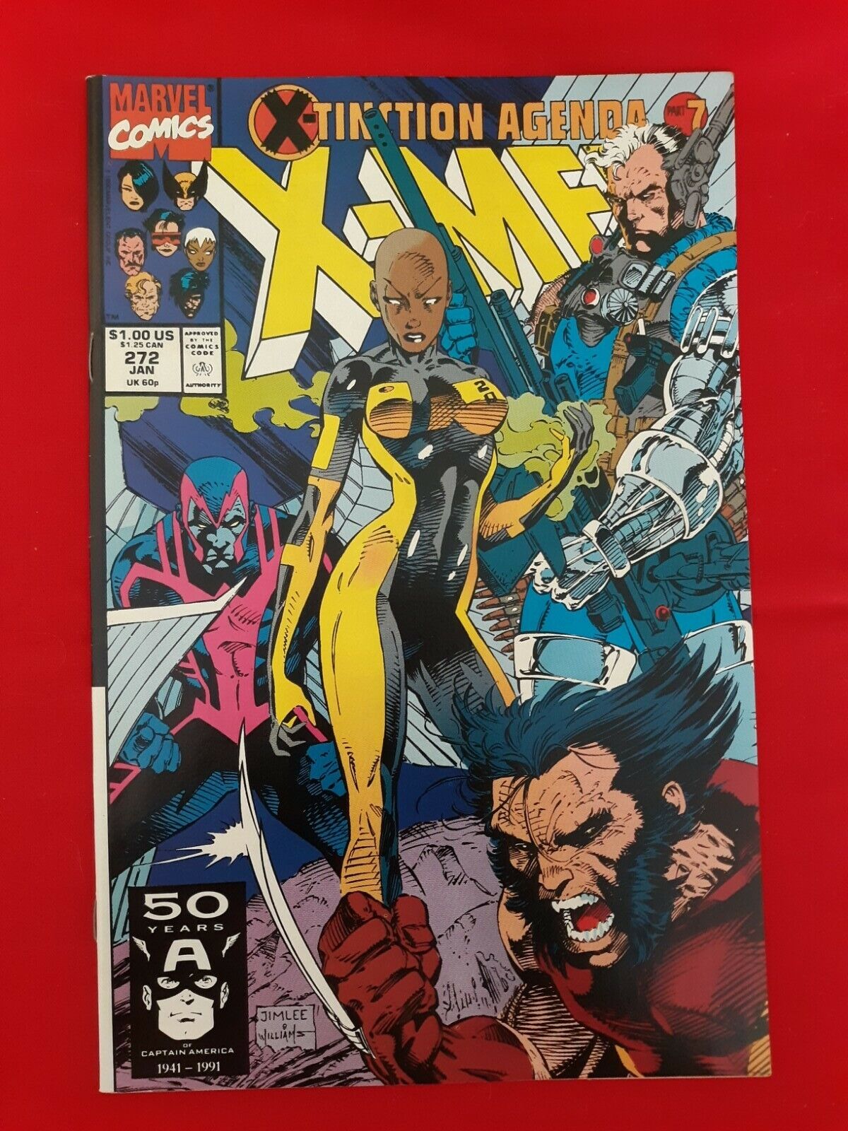 X-TINTION AGENDA X-MEN # 272 1990 MARVEL 50 YEARS