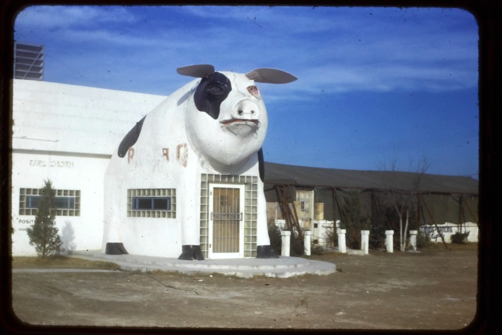 1950s KODACHROME Slide x5 - Texas PIG BBQ Harlingen Port Isabel Sullivan Pier