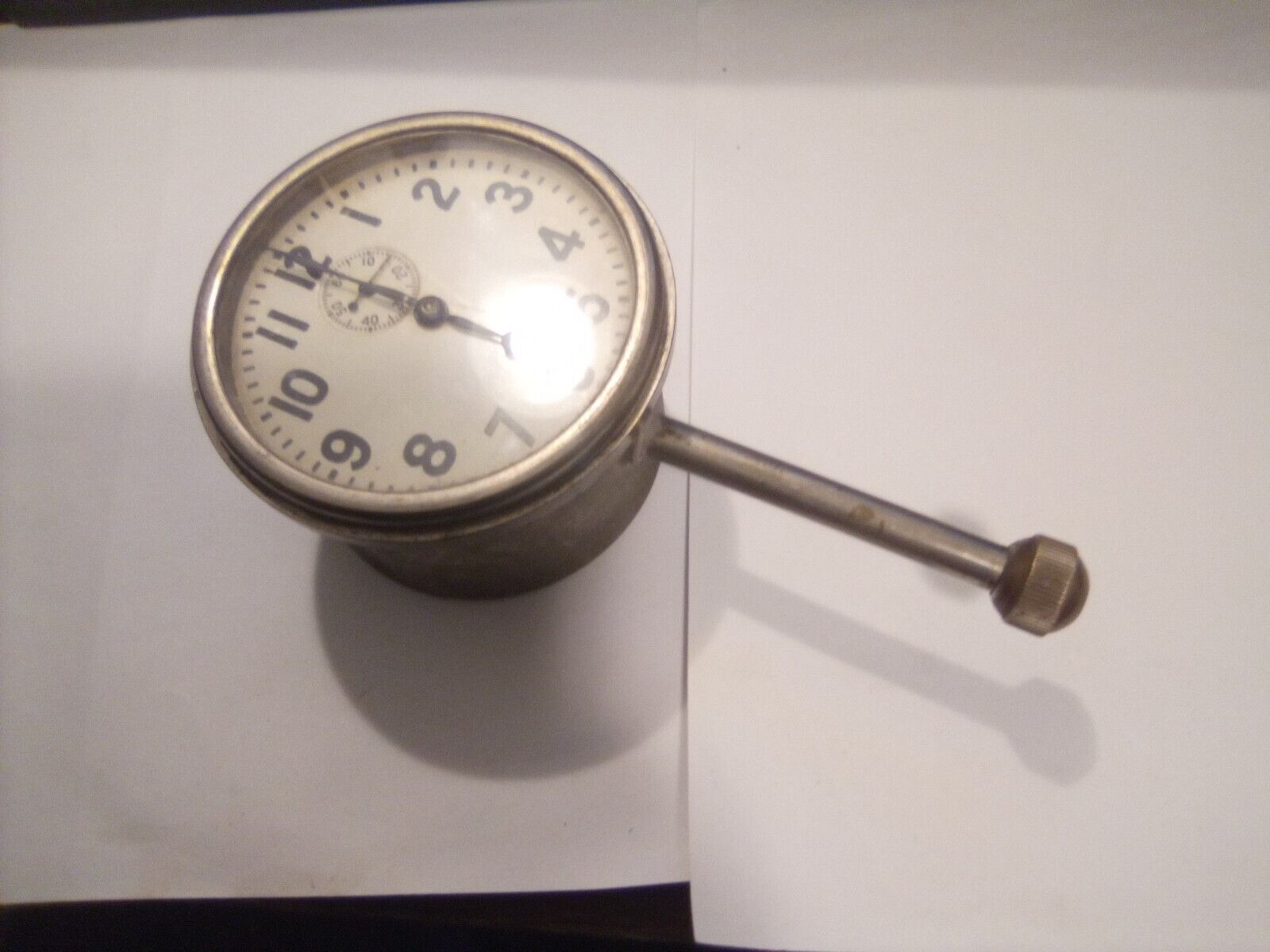 Brass Dashboard Clock Antique Automobile
