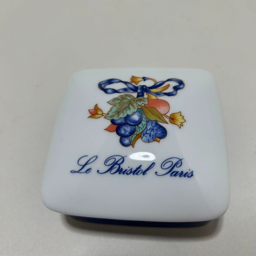 Bernardaud Limoges BORGHESE Trinket Box “Le Bristol Paris” Hotel EXCELLENT