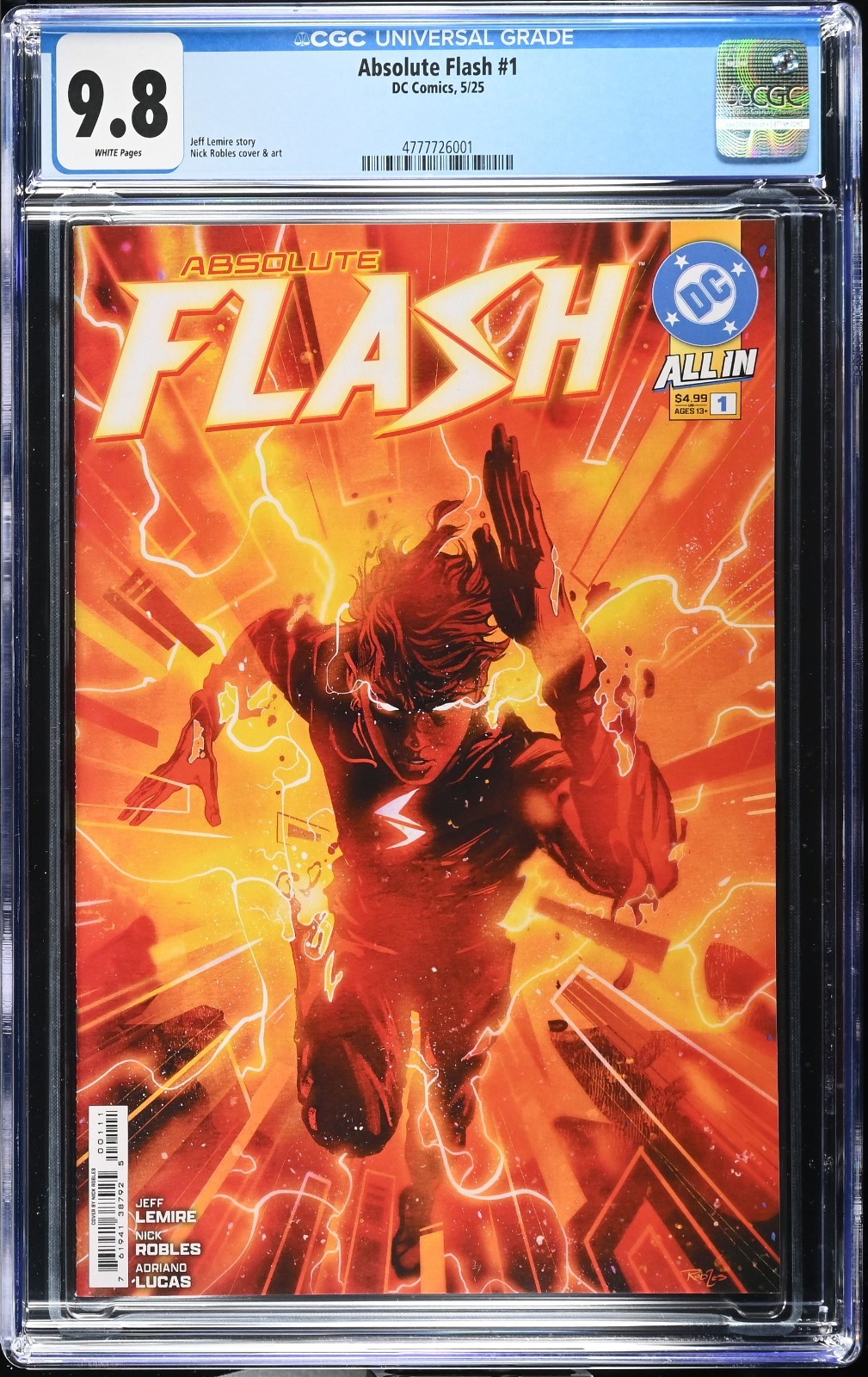 Absolute Flash #1 - Nick Robles Main Cover (1st Printing) - CGC 9.8