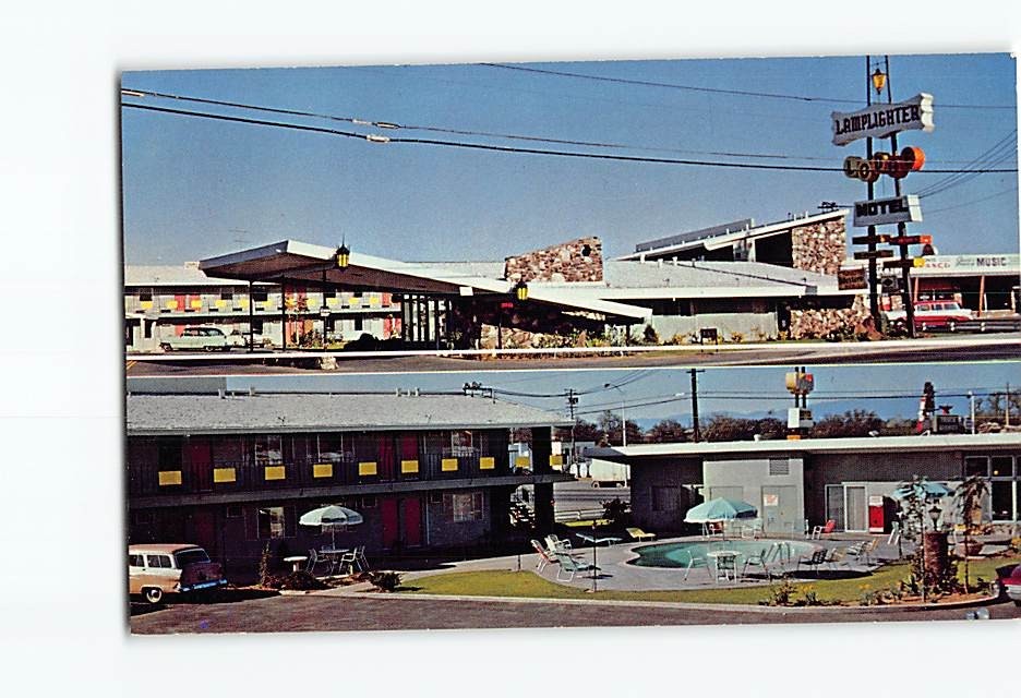 Postcard Lamplighter Lodge Red Bluff California USA