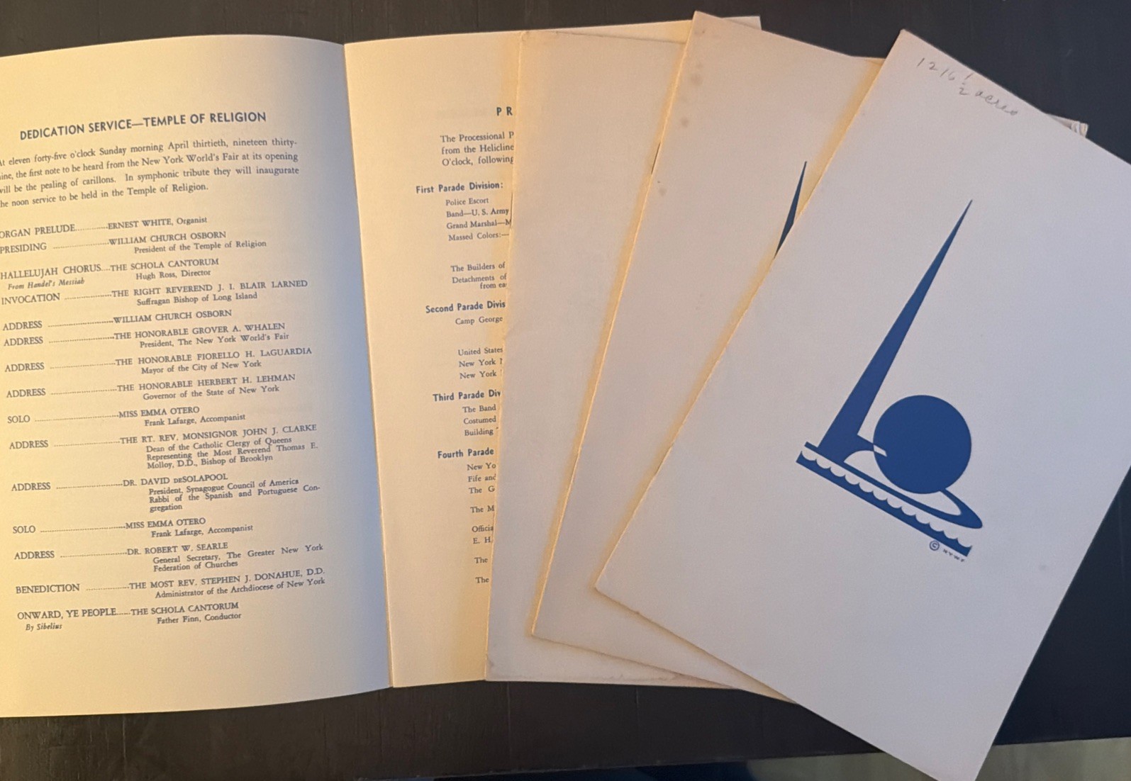 RARE Opening Day Program  New York World’s Fair 1939