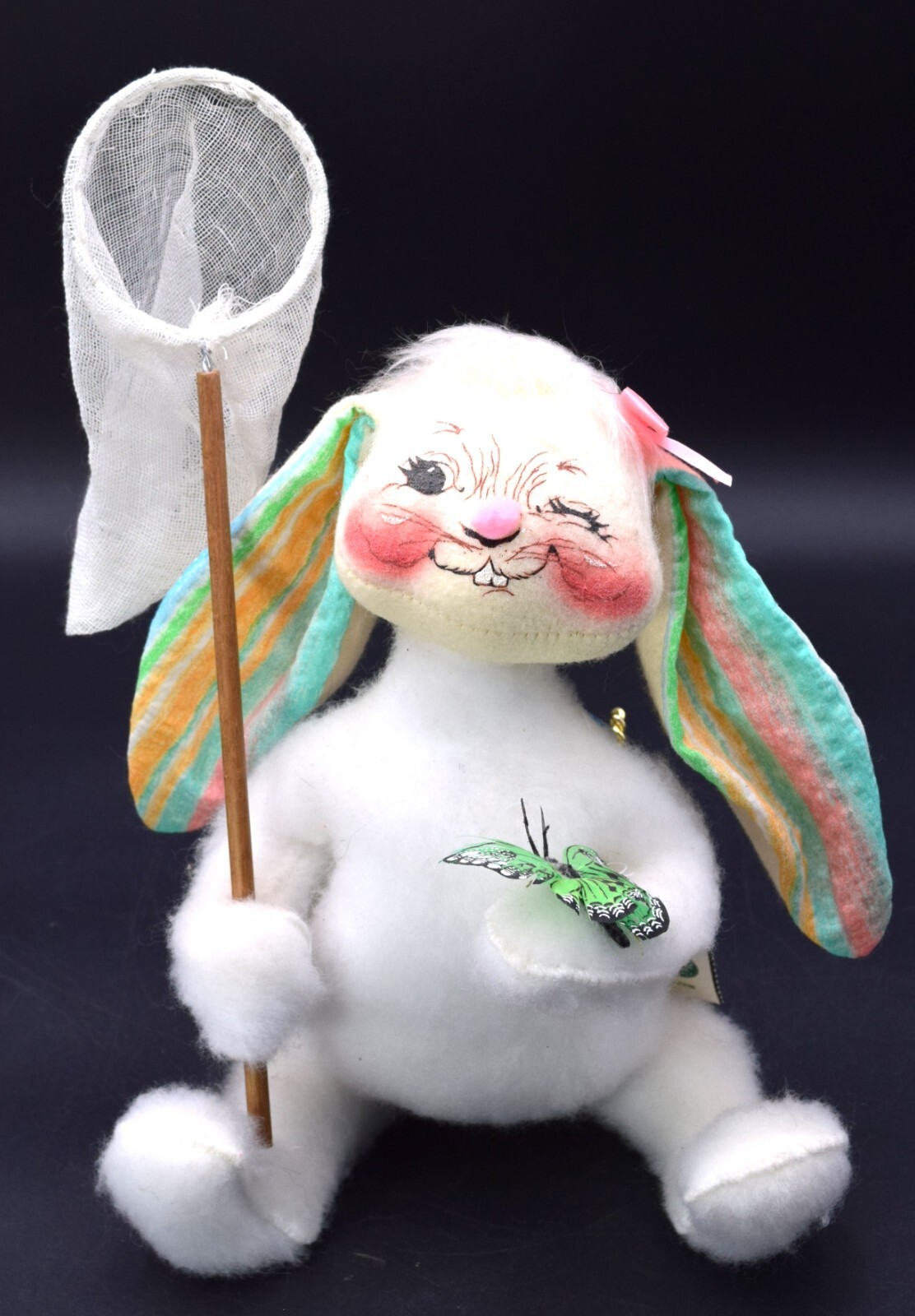 ANNALEE MOBILITEE SHERLOCK HARE TAG? CATCHING BUTTERFLIES FACE? WINKING W/NET