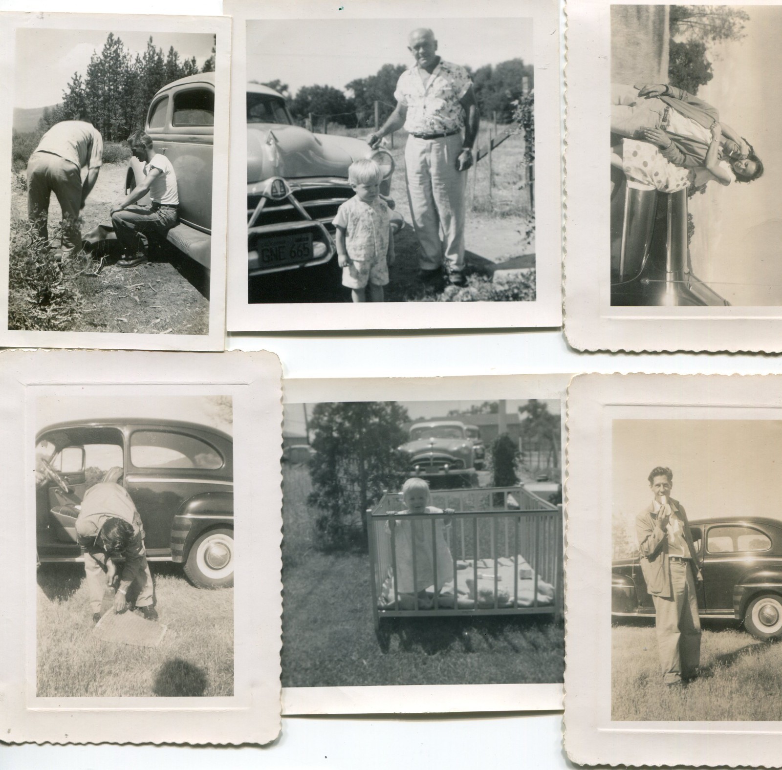 Lot of 8 Vintage Car Photos 1940\'s to Early 1960\'s