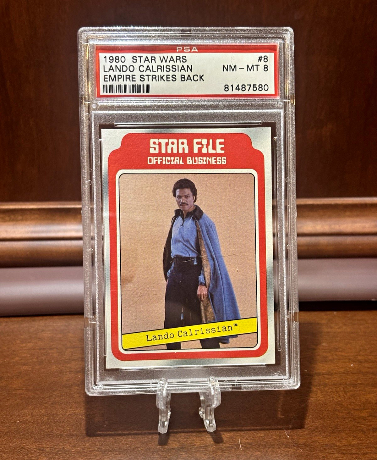 1980 Topps Star Wars Empire Strikes Back #8 Lando Calrissian PSA 8 Star File 🔥 