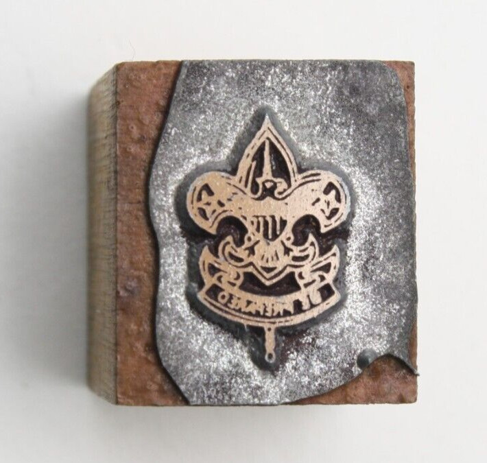 Vintage BSA Boy Scouts of America Printers Block Stamp Manual Ink Hand Stamp