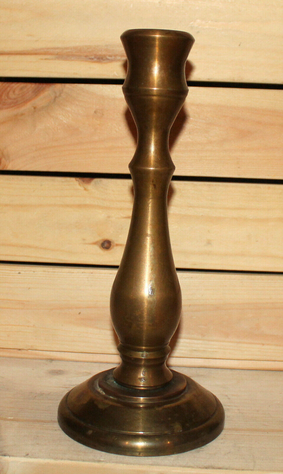 Vintage hand made heavy solid bronze candlestick