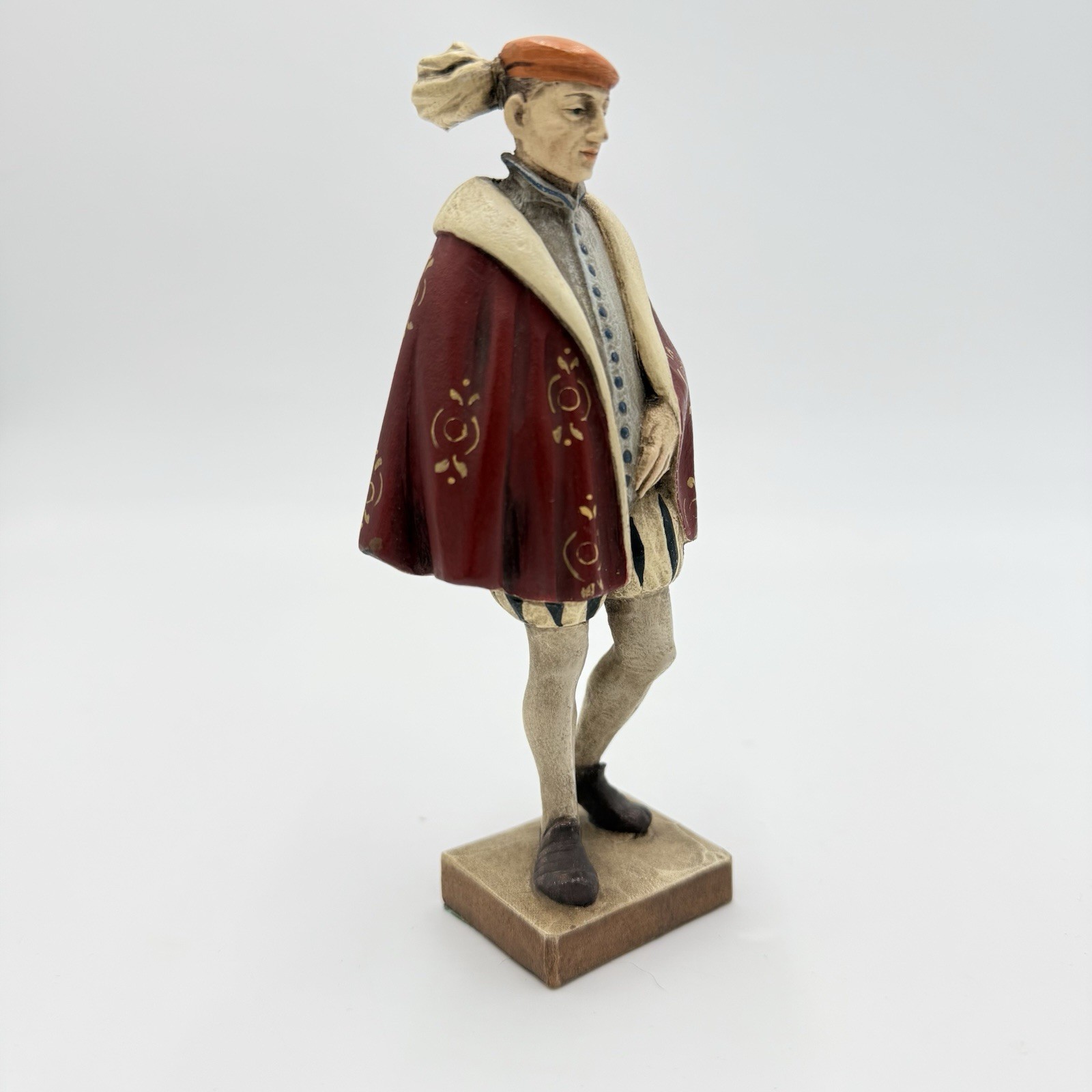 Rare Anri Wood Carving Italy Renaissance Folk Art Figurine 1950 Hand Carved 5.5