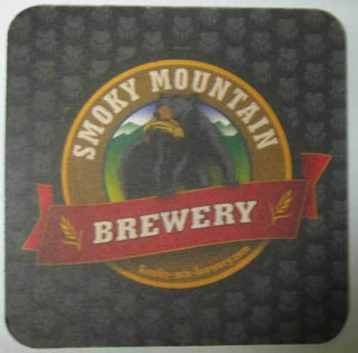 SMOKY MOUNTAIN Brwy. 5 REASONS Beer COASTER Mat w/ BEAR Knoxville TENNESSEE 2015