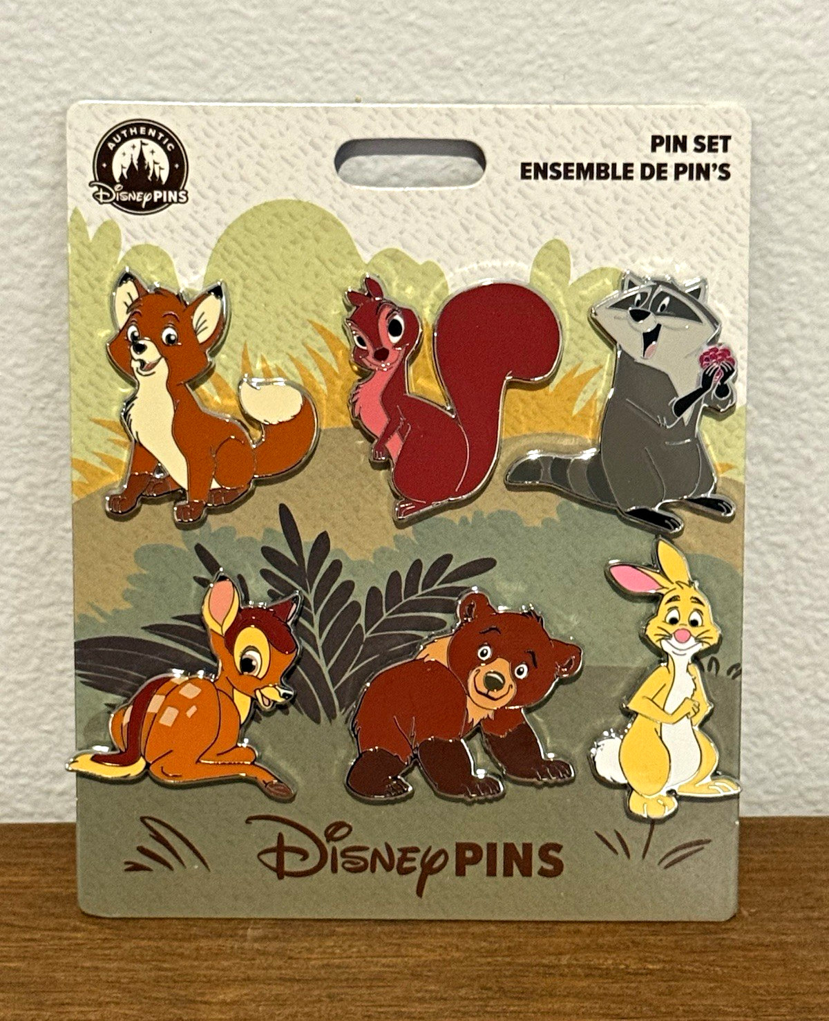 Disney Parks Woodland Animals 6-Pin Set – Bambi, Fox & Hound, Thumper – NEW