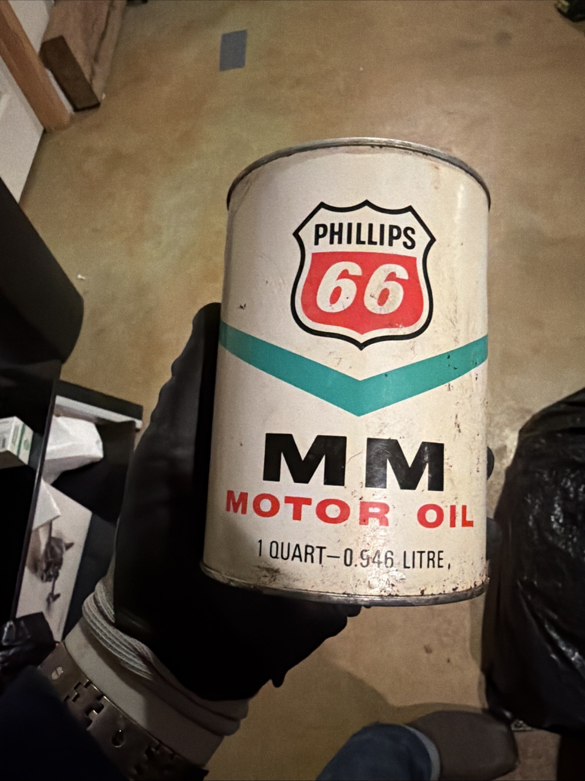 Vintage Phillips 66 MM Motor Oil 1 Quart Composite Can - New Unopened Can