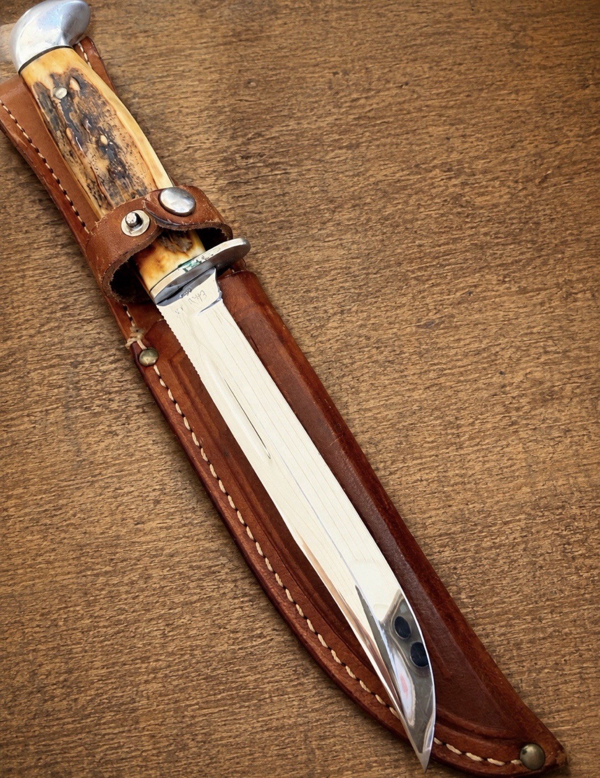 🏆 1965-69 Case XX USA 516-5 Exceptional Stag Fixed Blade Hunting Knife Sheath