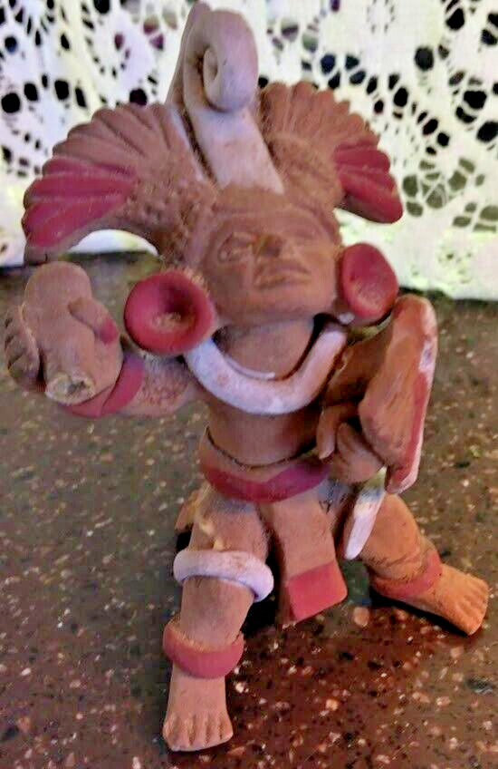 MAYAN AZTEC INCANS FIGURINE Vtg PRE COLUMBIAN SHAMAN clay terracotta tribal art MAYAN AZTEC INCANS FIGURINE Vtg PRE COLUMBIAN SHAMAN clay terracotta tribal art