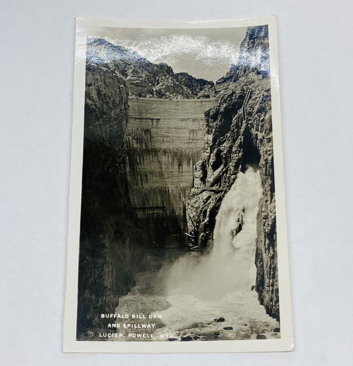 Rare 1920s Photo Buffalo Bill Spillway Dam Yellowstone Park Lucier Powell P2 Rare 1920s Photo Buffalo Bill Spillway Dam Yellowstone Park Lucier Powell P2