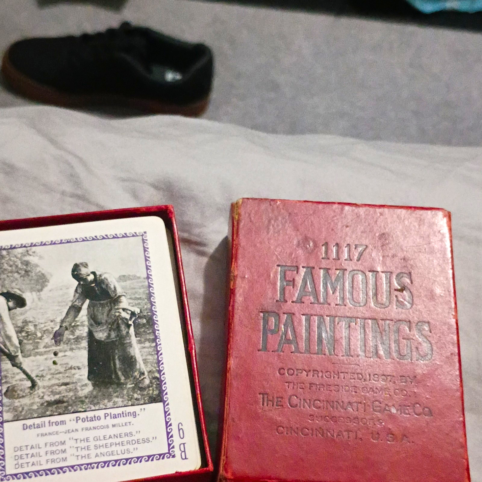 RARE Antique 1897 Famous Paintings Card Game No. 1117 COMPLETE 52 Cards & Rules