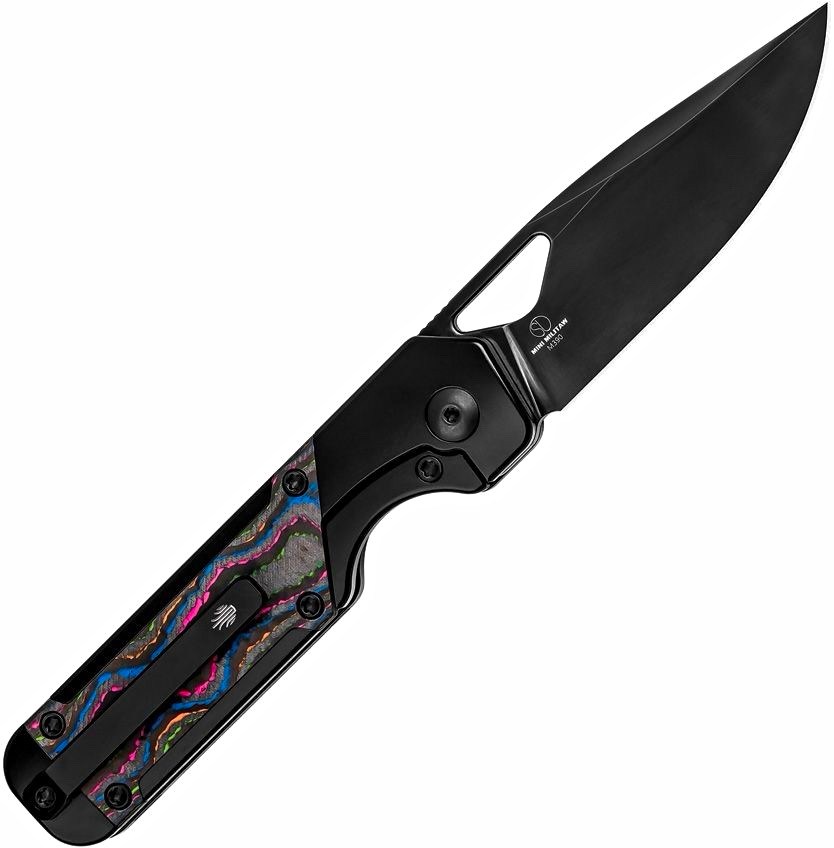 Kizer Kizer Titanium Frame Lock Drop Point Plain Edge w/ Clip Black/Multicolor