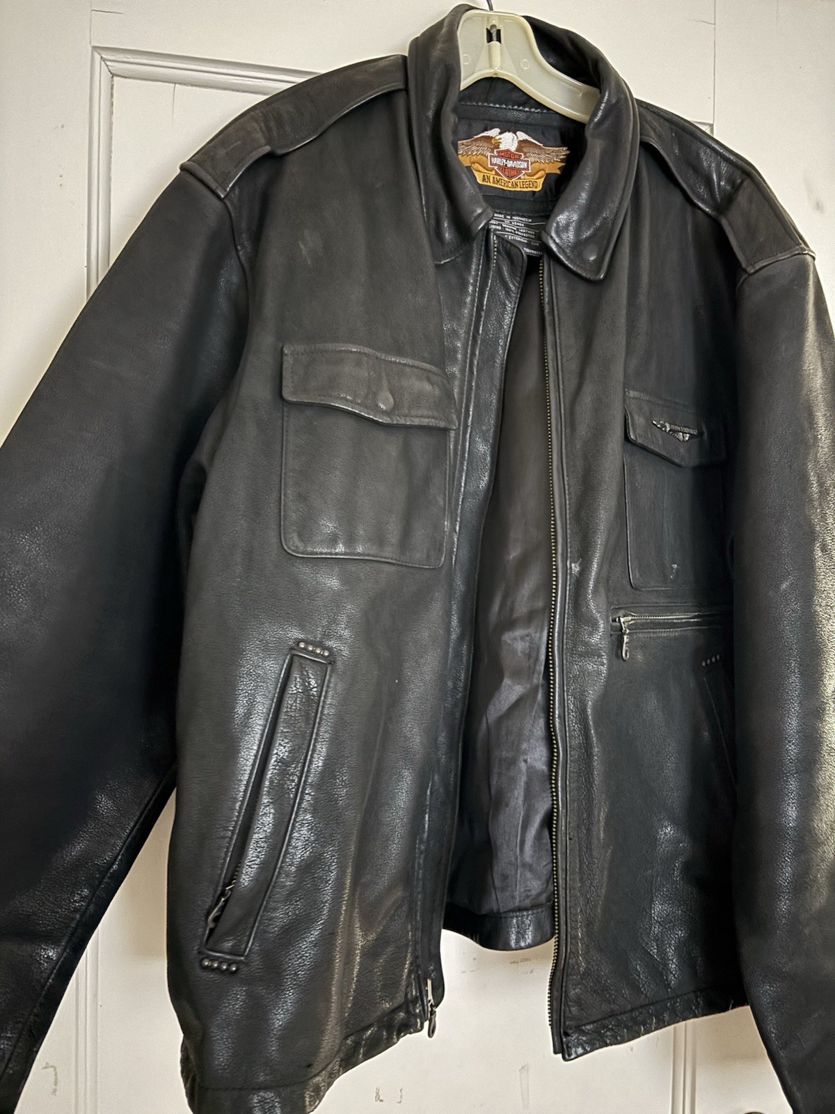 HARLEY-DAVIDSON Motor Clothes Leather Motorcycle JaCKeT Men Extra Large XL BiKeR