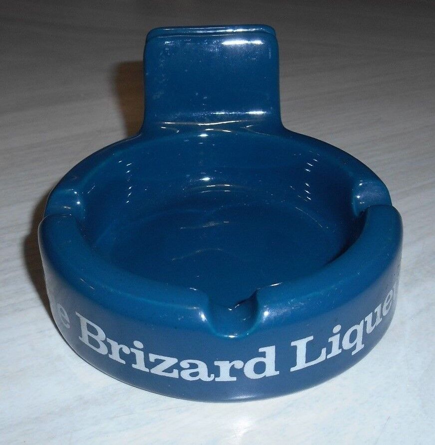 Marie Brizard Liqueurs Blue Ashtray and Match Holder