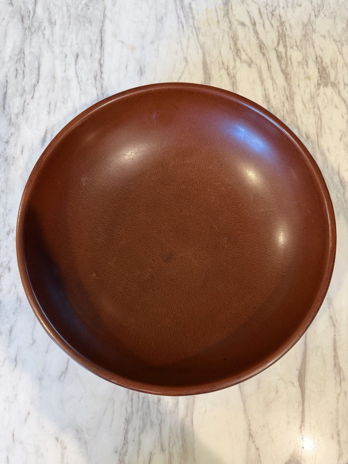 Vintage SiLite Chicago Brown Melamine Large Serving Salad Bowl MCM USA 10”