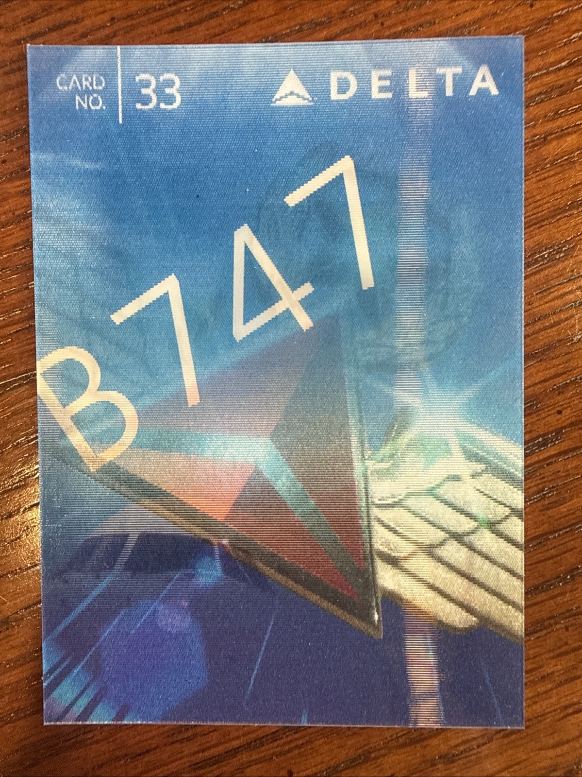 DELTA AIR LINES PILOT TRADING CARD 33 BOEING B747-400 CARD 2015 RARE MINT