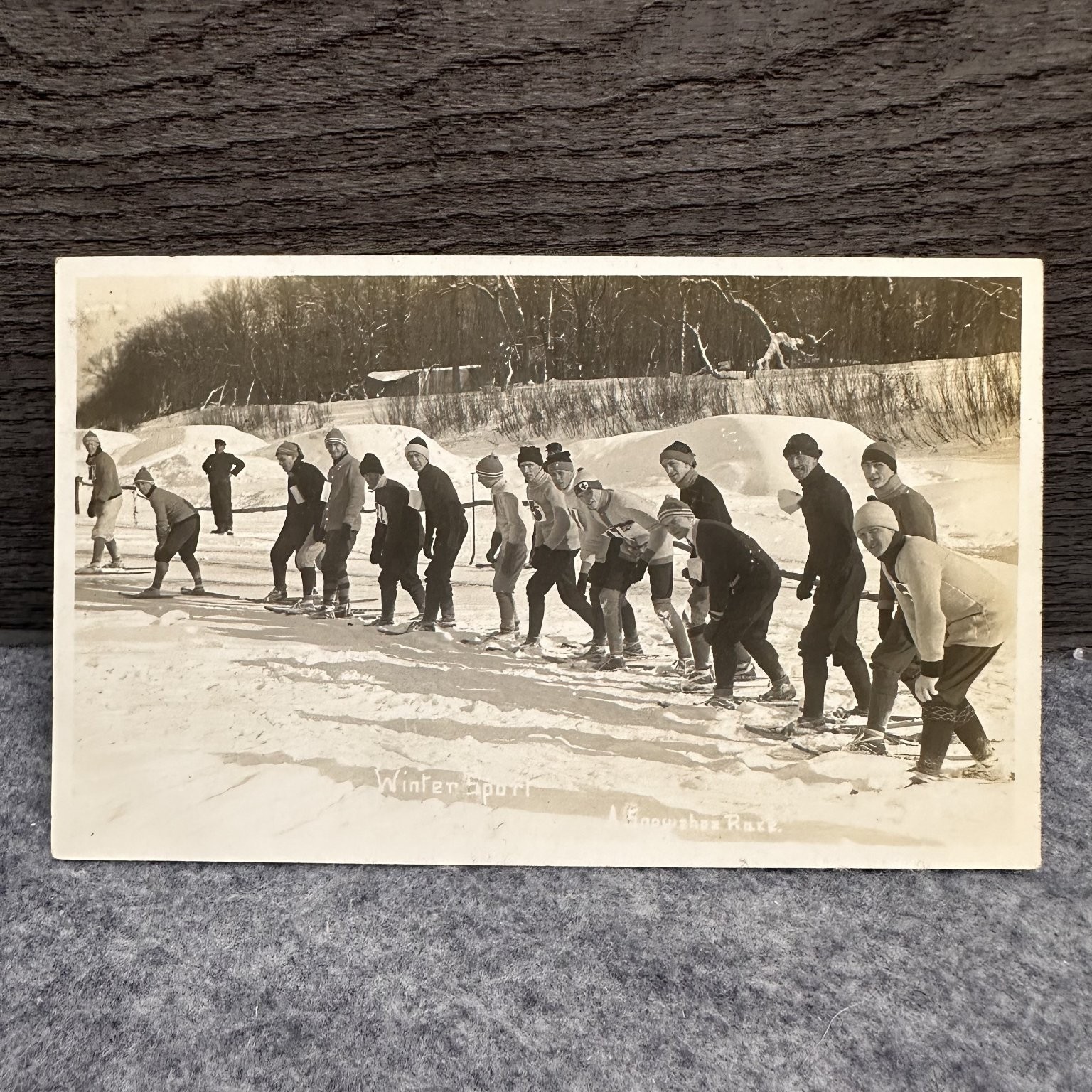 1913 Winnipeg RPPC Ski Race Winter Sport Postcard Lyall Photo Canada