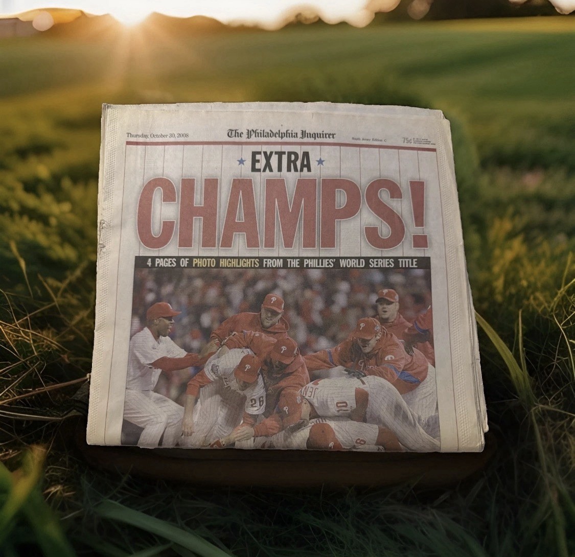 The Philadelphia Inquirer Phillies World Series Champions Newspaper 2008 The Philadelphia Inquirer Phillies World Series Champions Newspaper 2008