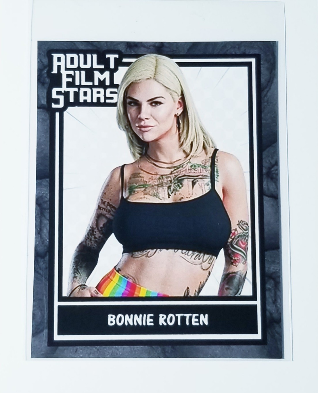 BONNIE ROTTEN ADULT FILM STARS CUSTOM ART CARD NOVELTY WITH BACK