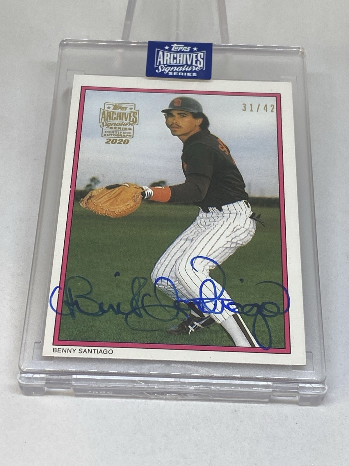 Topps Archives Signature Series 2020 Benito Santiago Auto /42 Padres 1988 Topps