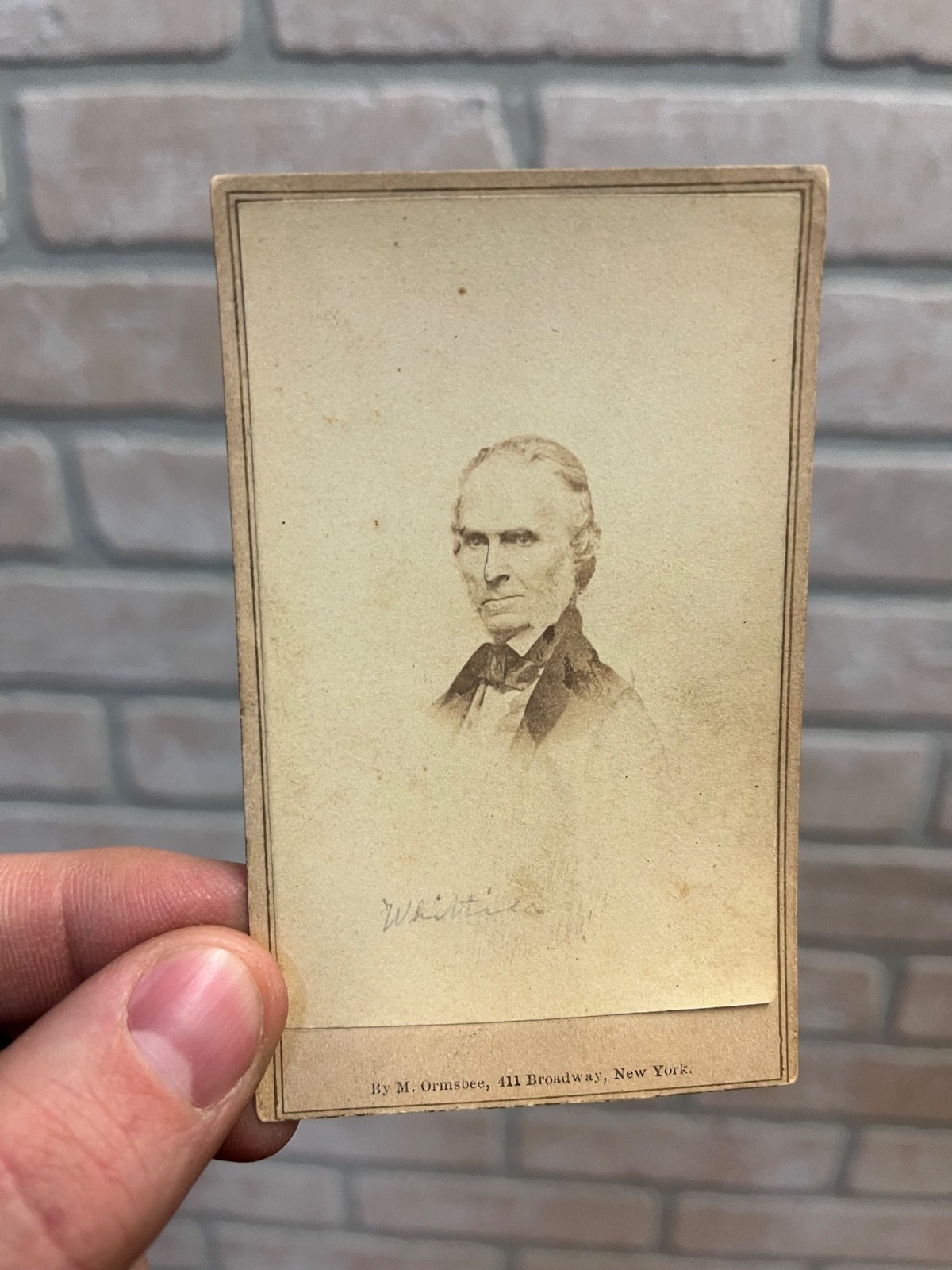 Antique CDV Photo Poet John Greenleaf Whittier Abolitionist, Politician