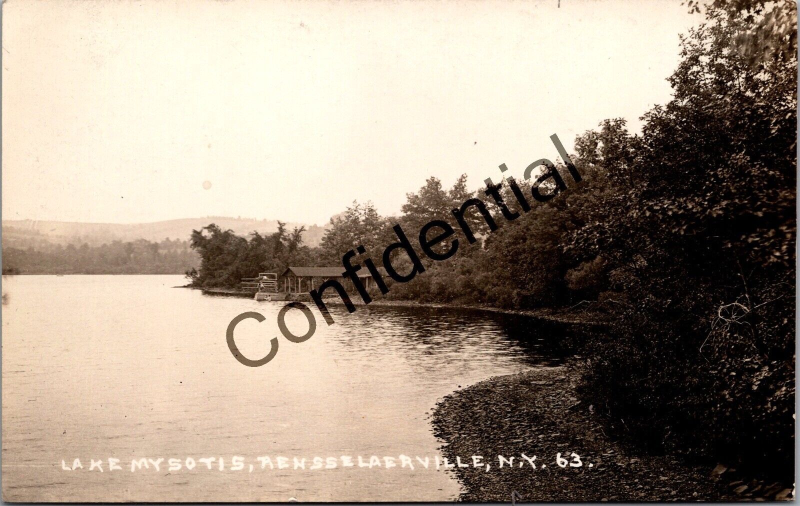 Real Photo Lake Mysotis At Rensselaerville New Albany County NY New York M353
